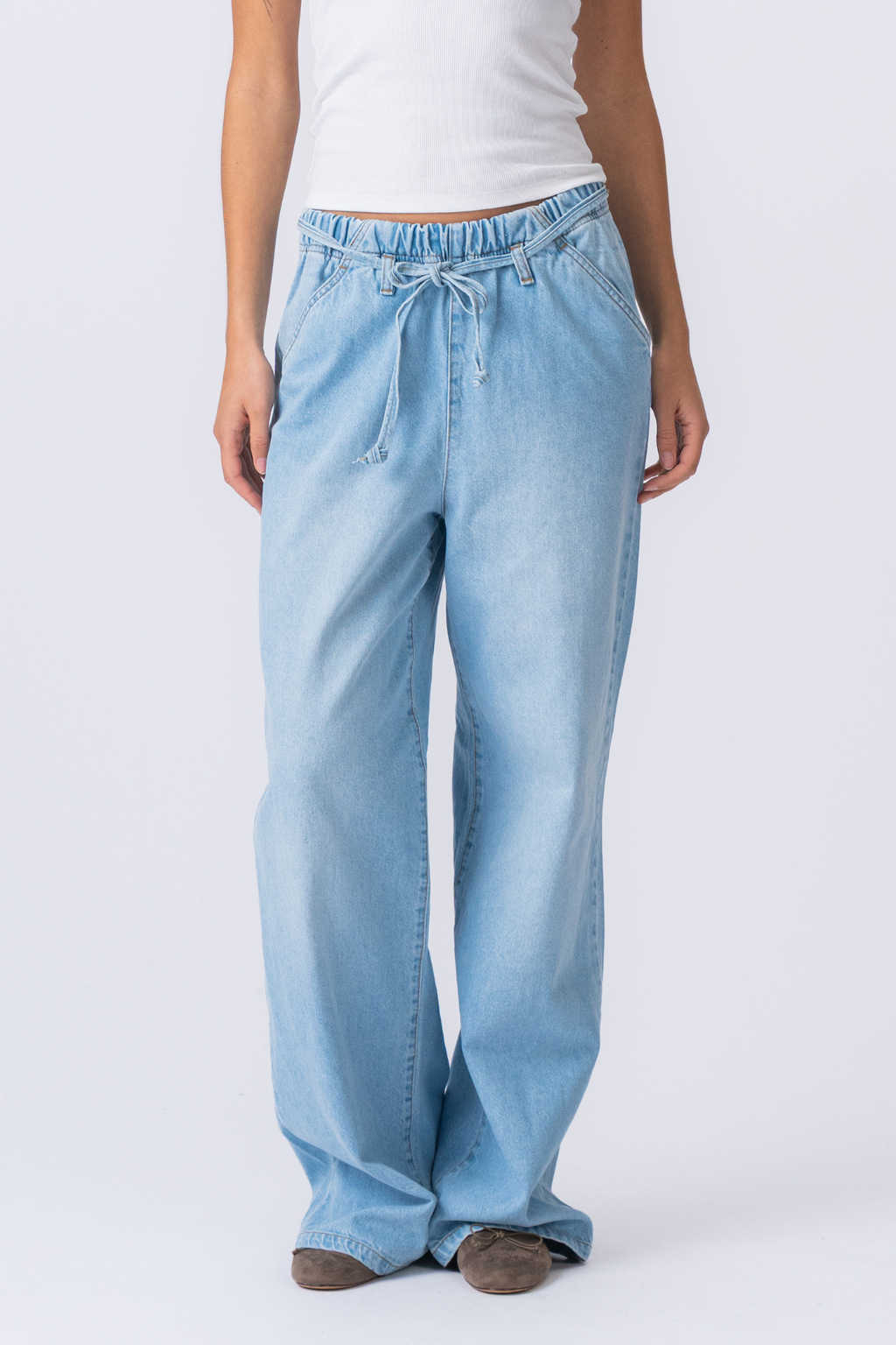Jeans larghi Nicole - Blu