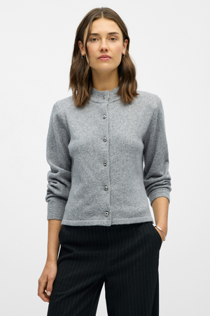 Zari Knit Cardigan - Media grigio medio