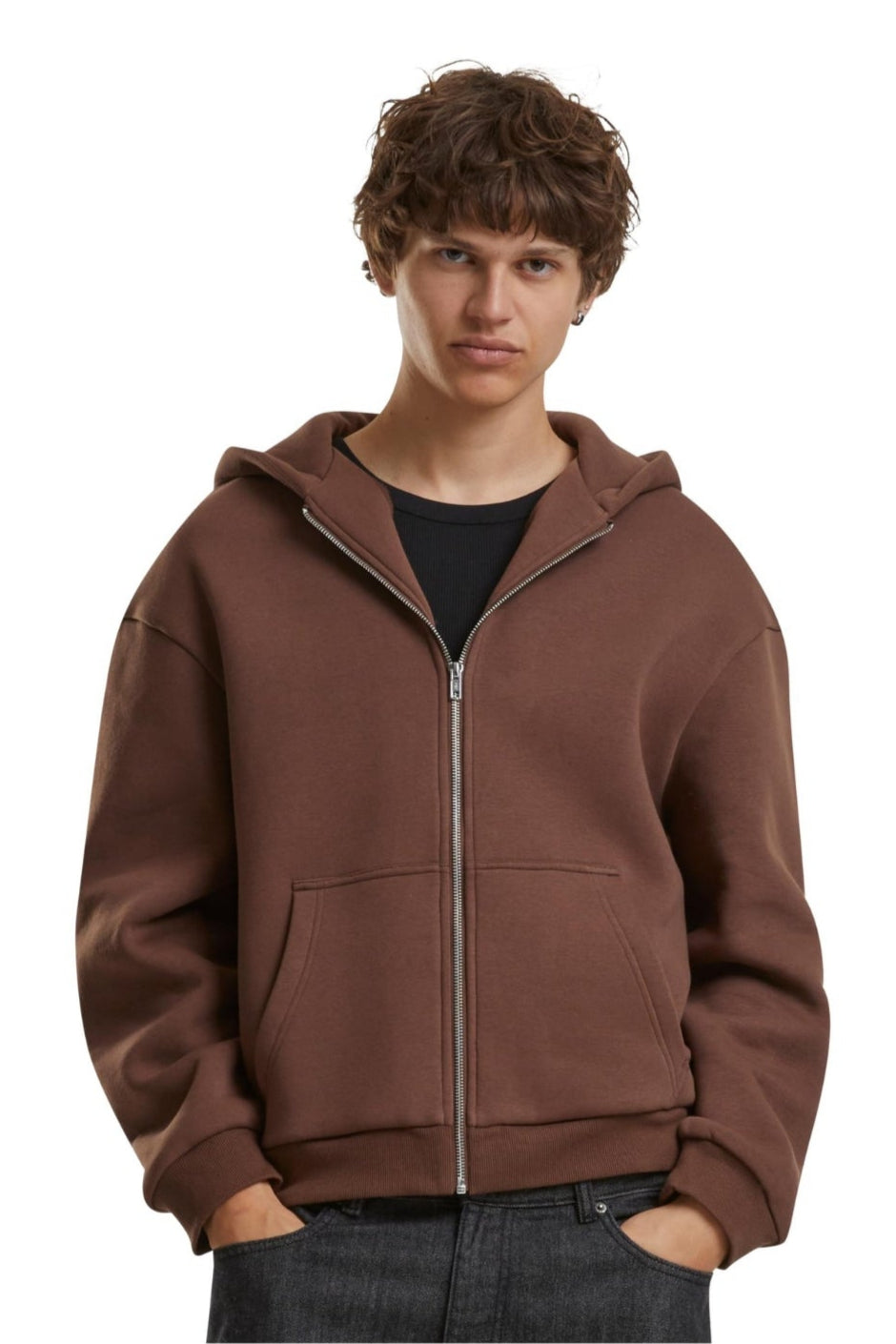 Everyday Zip Hoodie - Brown