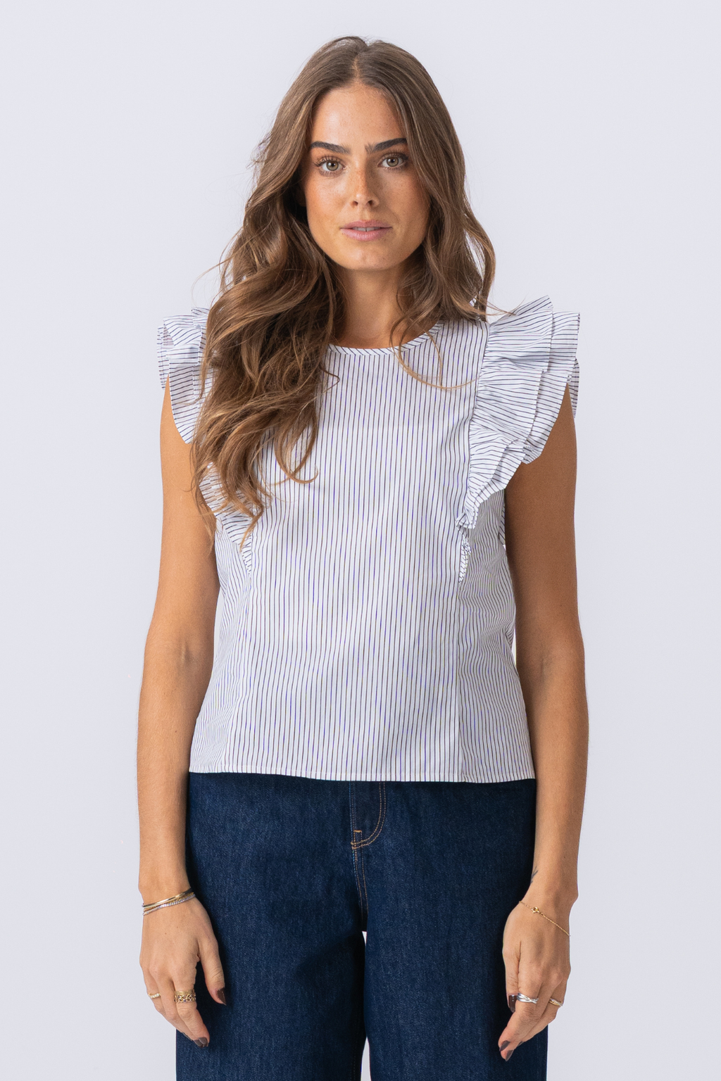Aila Top - Snow White / Black