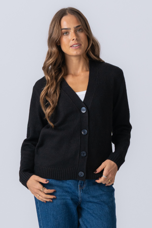 Knitted Cardigan - Black