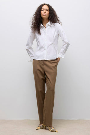 Camicia da scollo a V UMS - bianco brillante