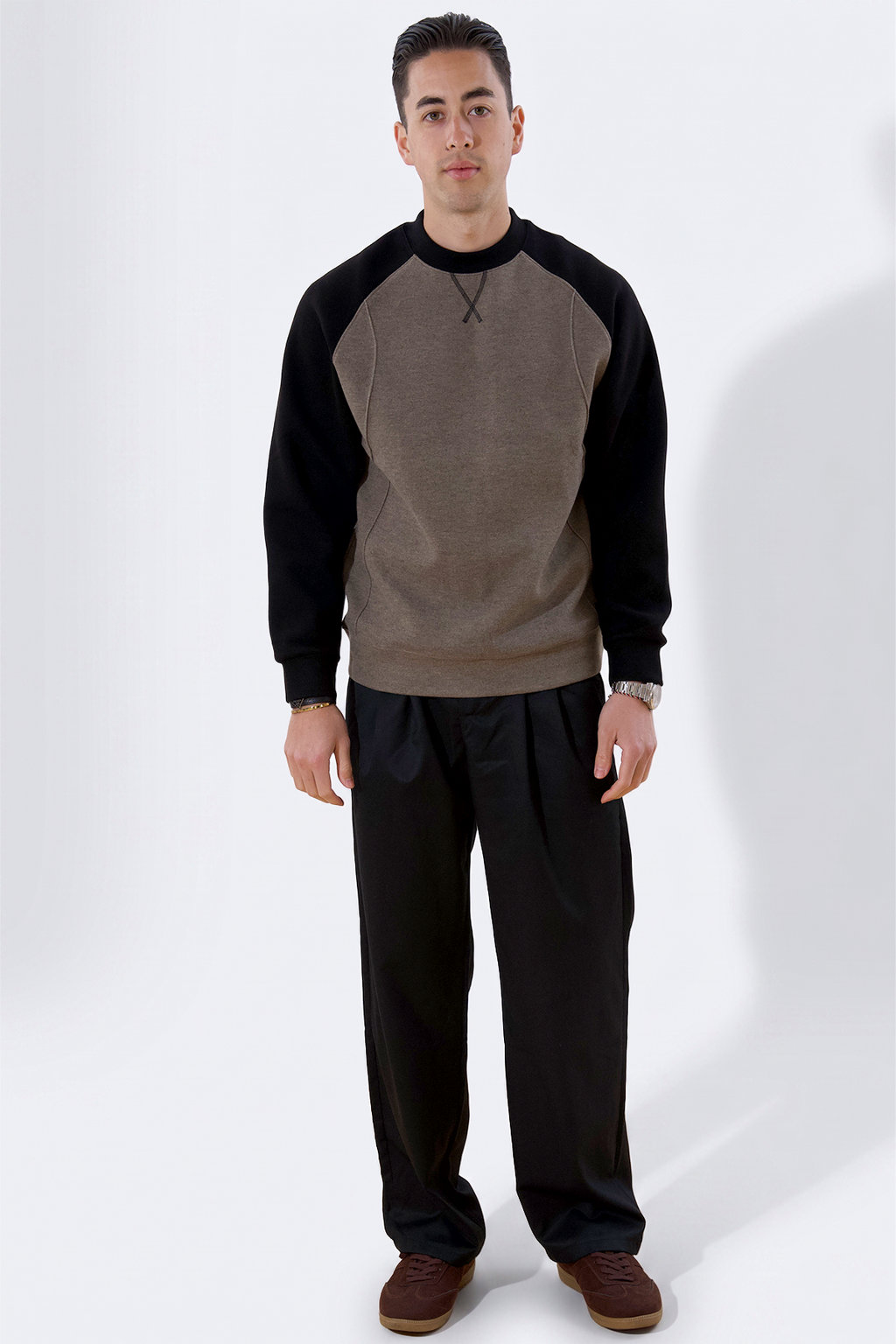 Maglione con maniche raglan - Verde polvere