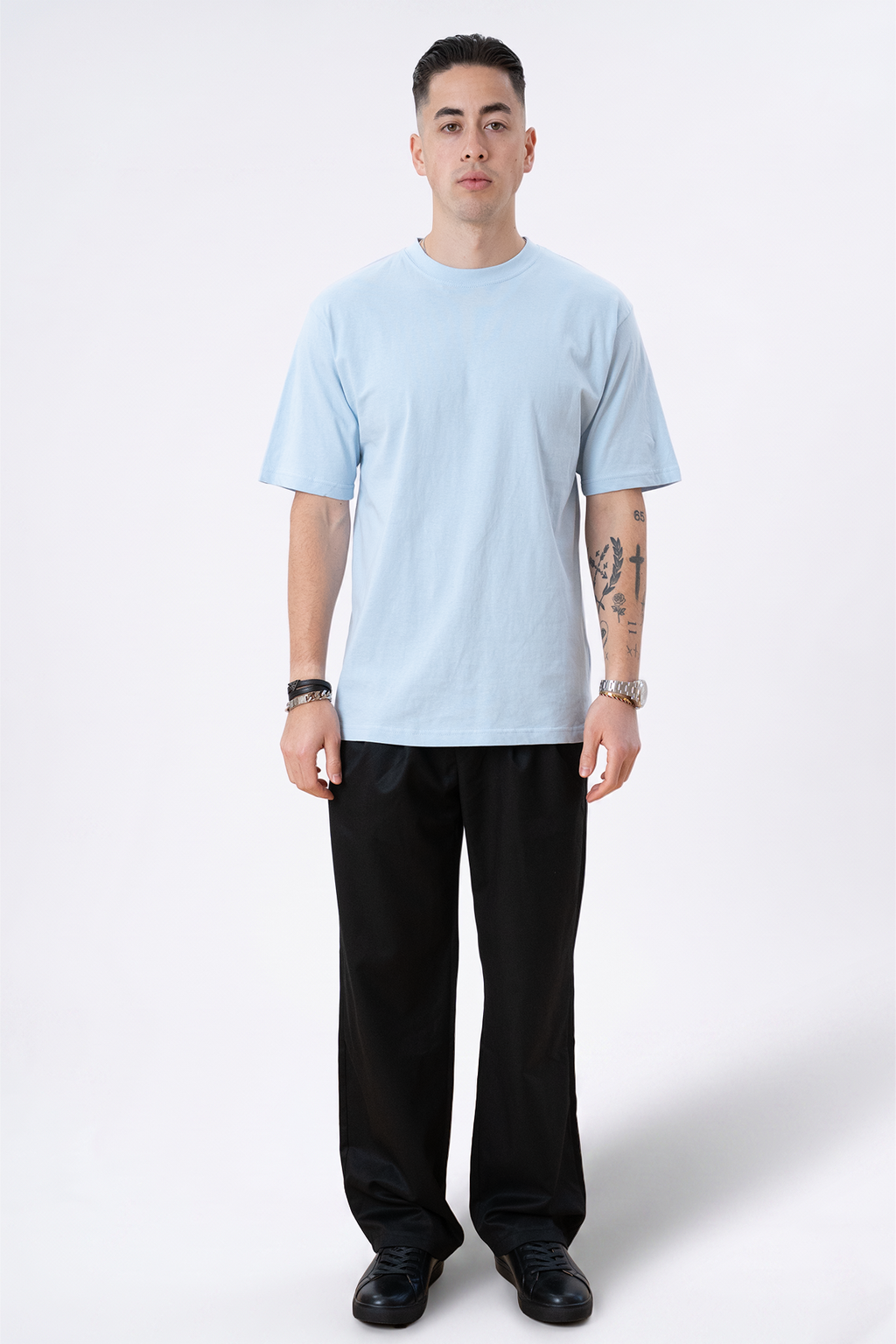 Pesante Oversized Maglietta - blu in polvere