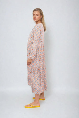 Abito fiorito Julia - Blu