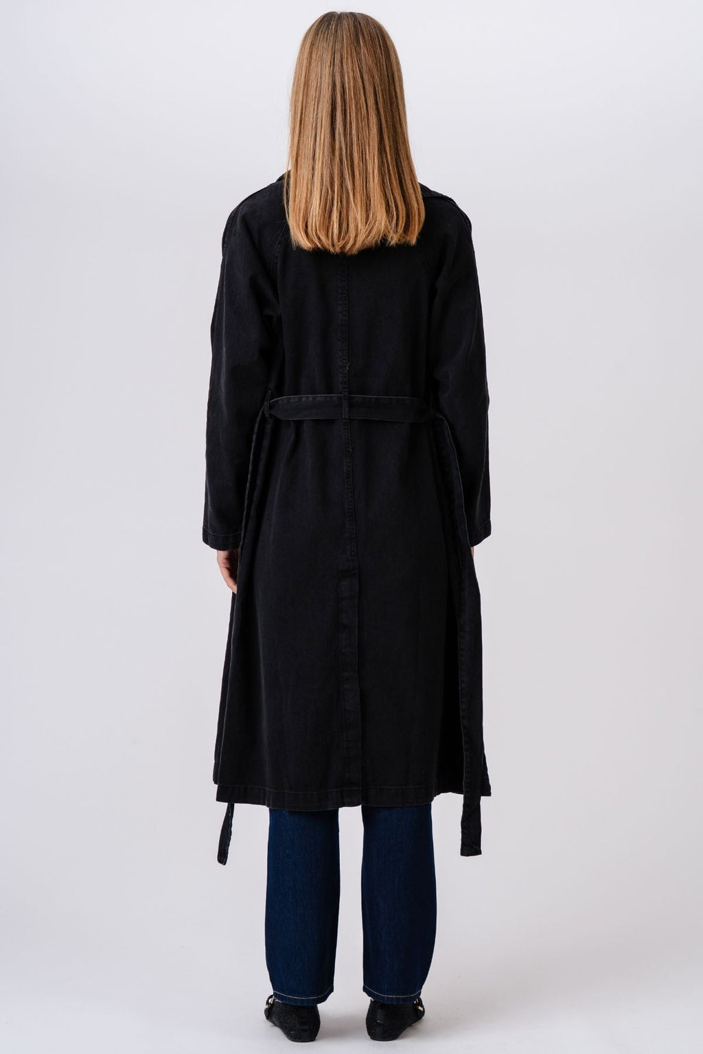 Denim Trenchcoat - Dark Blue