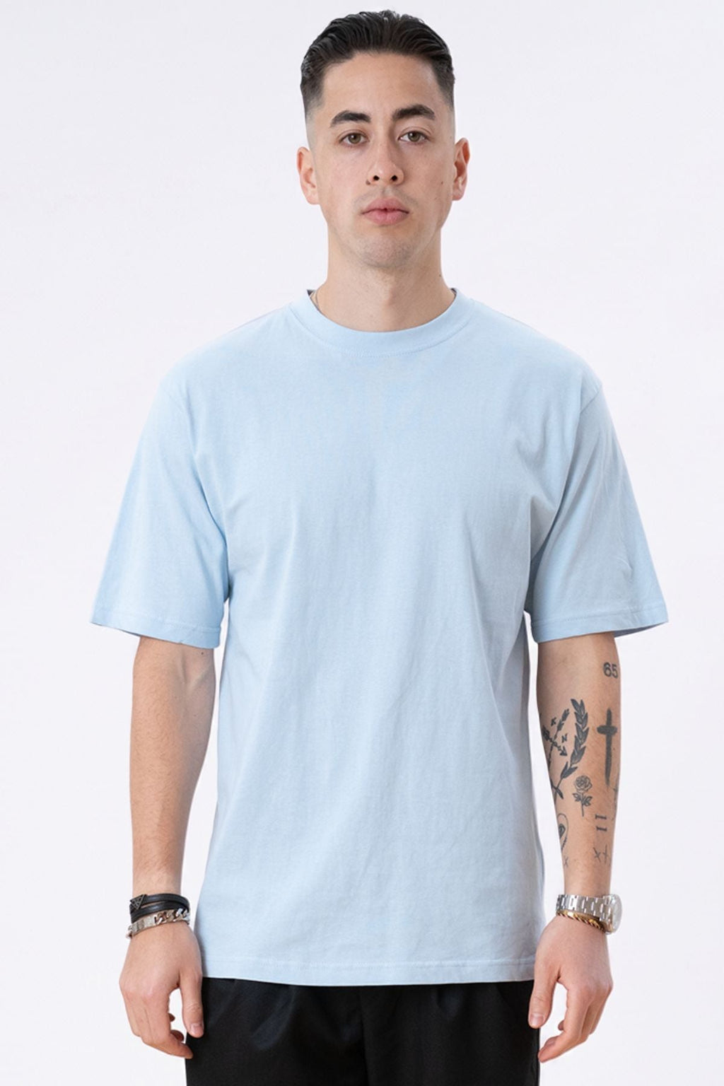 Pesante Oversized Maglietta - blu in polvere