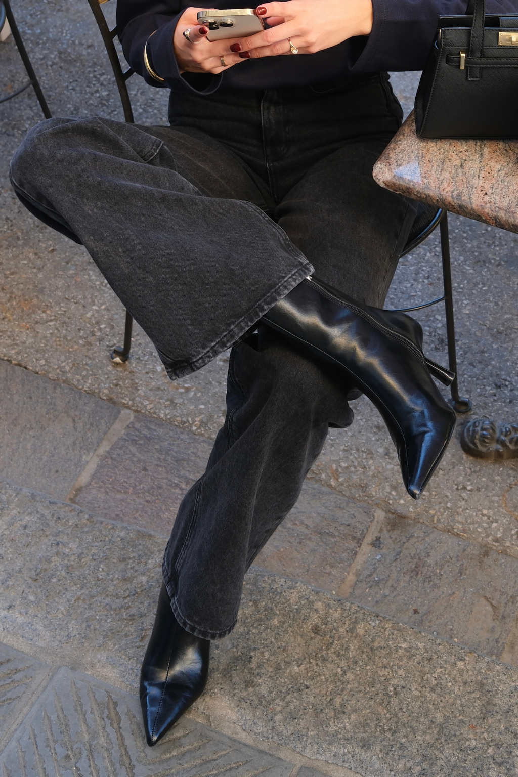 The Original Performance Wide Jeans - Black Denim lavato