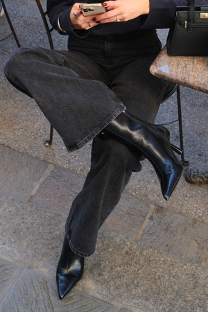 The Original Performance Wide Jeans - Black Denim lavato