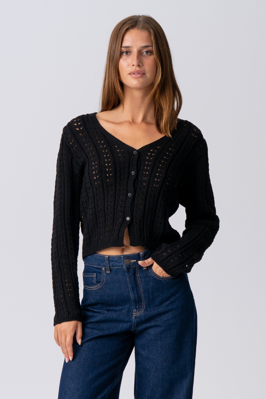 Virginia Knit Cardigan - Nero