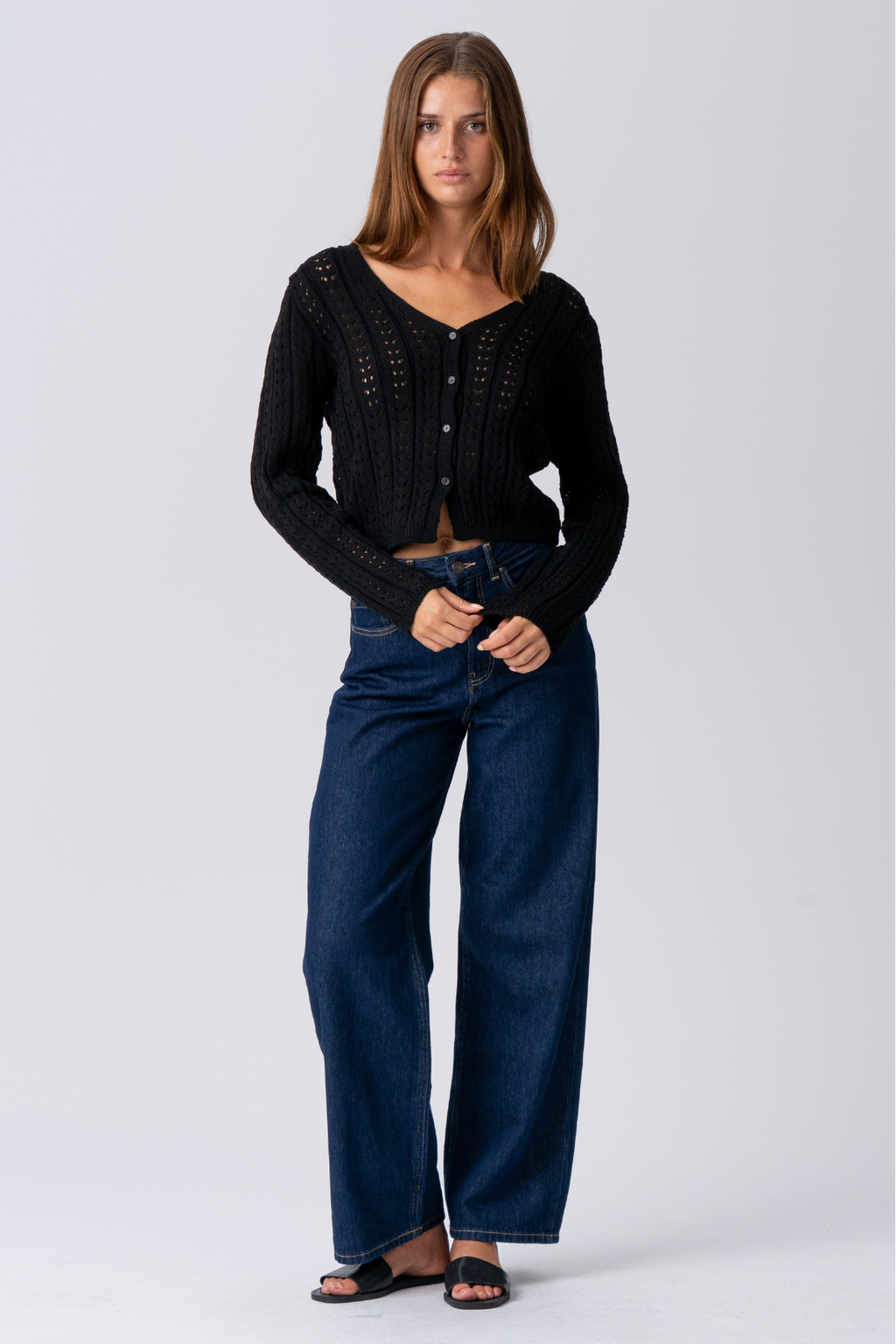 Virginia Knit Cardigan - Nero