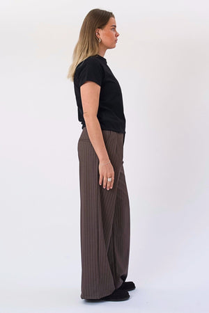 Paloma gessato Pants - Tabacco