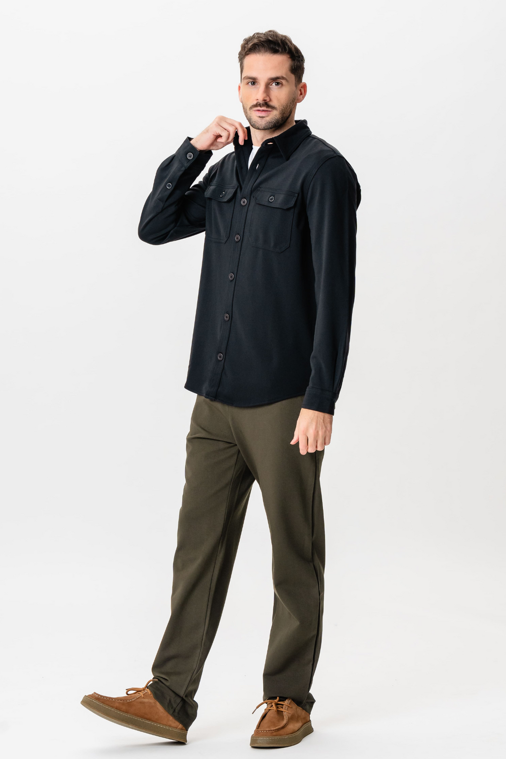 Performance Regular Openshirt - nero