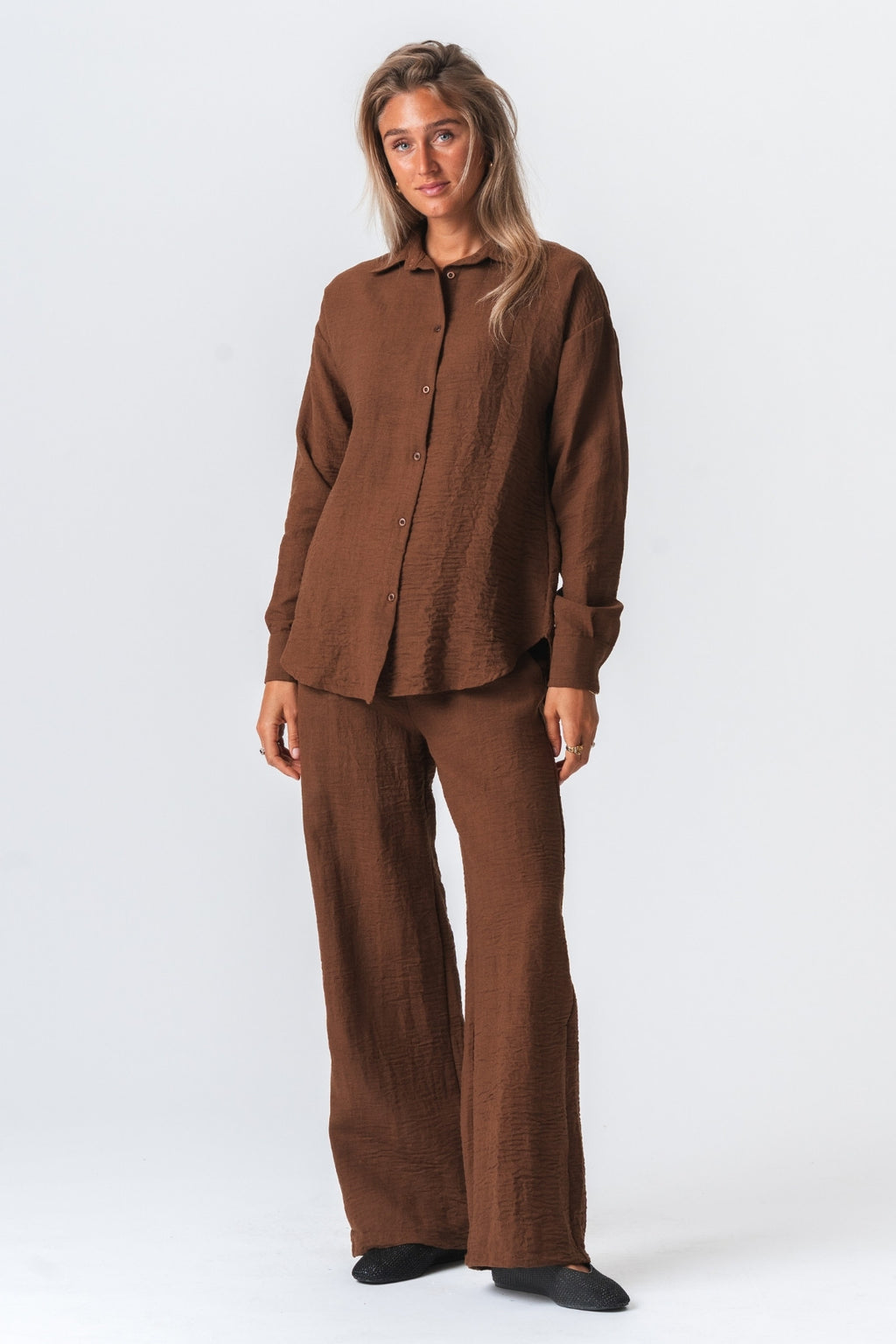 Lilly Pants + Lilly Shirt (Brown) - Pacchetto