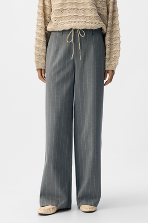 Lisa Wide Pant Aop - Media medio grigio