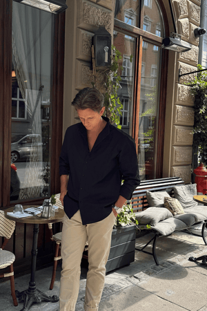 Camicia di lino - nero