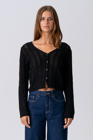Virginia Knit Cardigan - Nero