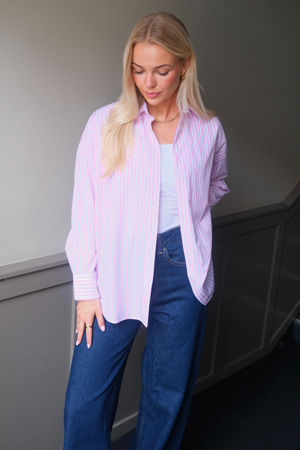 Camicia a strisce Layla - Pink