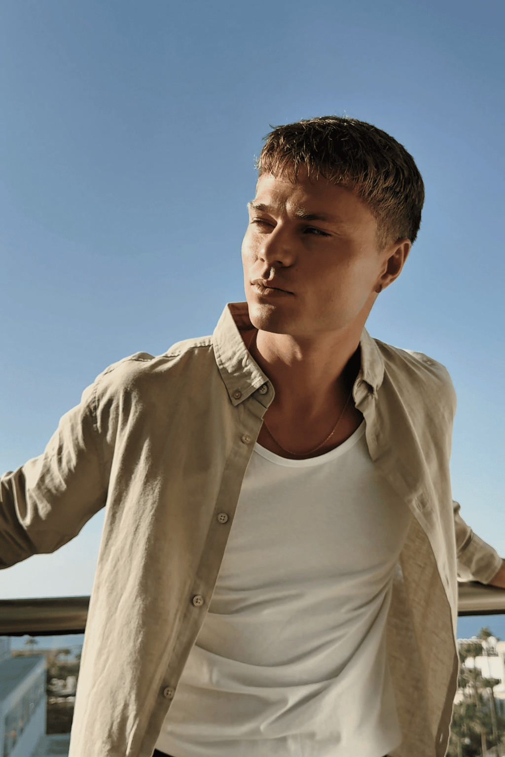 Camicia di lino - sabbia