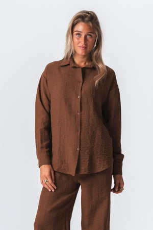 Lilly Pants + Lilly Shirt (Brown) - Pacchetto