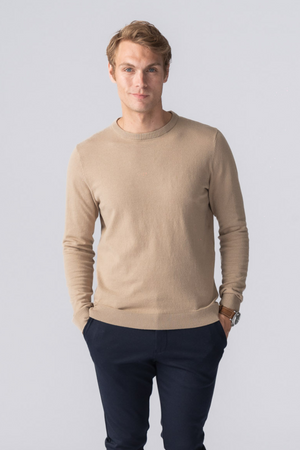 Pullover girocollo - Sabbia