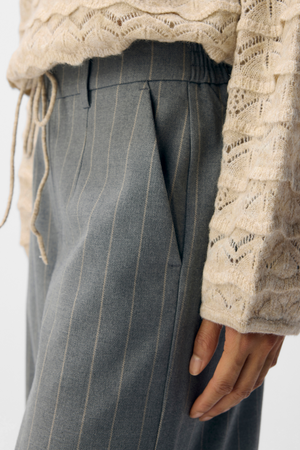 Lisa Wide Pant Aop - Media medio grigio