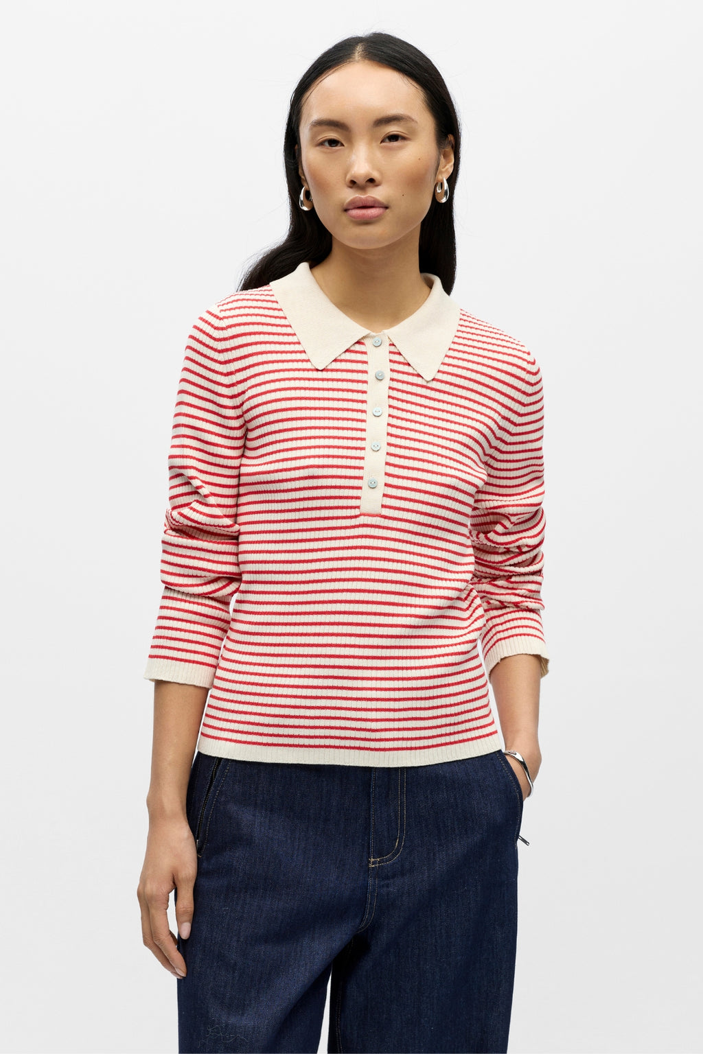 Pullover Kelly Polo in maglia - Birch Poinsettia