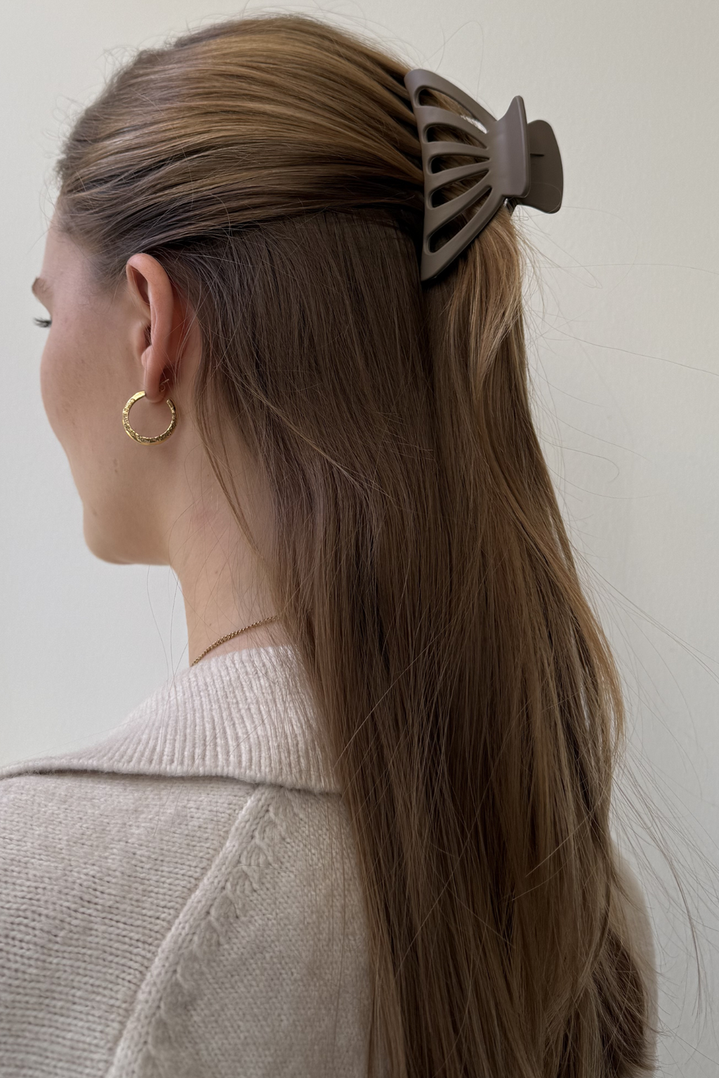 Hollow Claw Clip - Brown