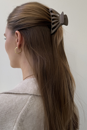 Hollow Claw Clip - Brown