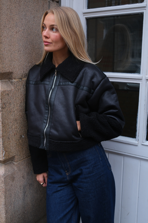 Giacca da shearling margherita - Nero/Nero