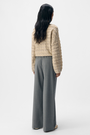 Lisa Wide Pant Aop - Media medio grigio