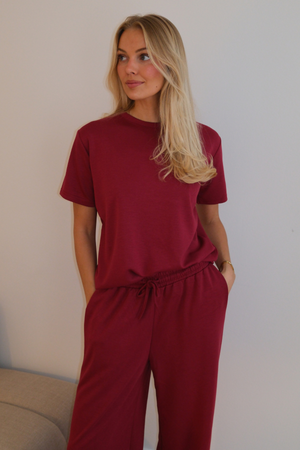 T -shirt Leah Shee - Borgogna