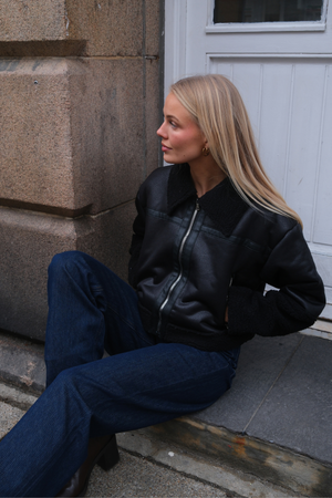 Giacca da shearling margherita - Nero/Nero