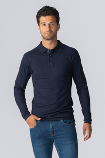 Polo a maniche lunghe muscolari - Navy