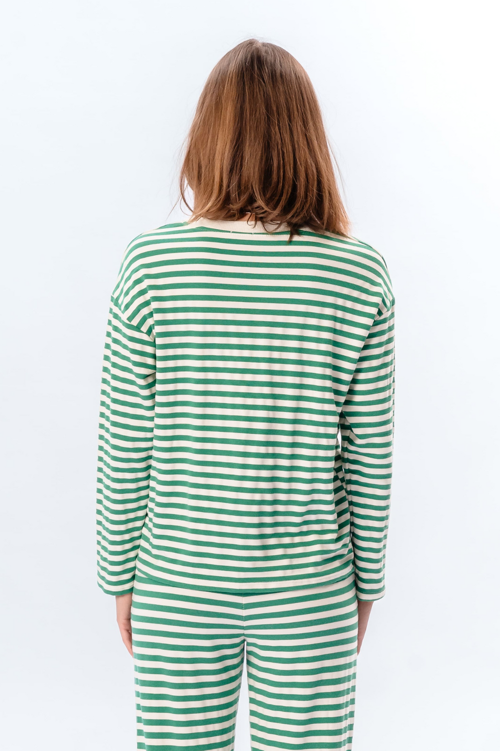 Camicia a righe - Verde