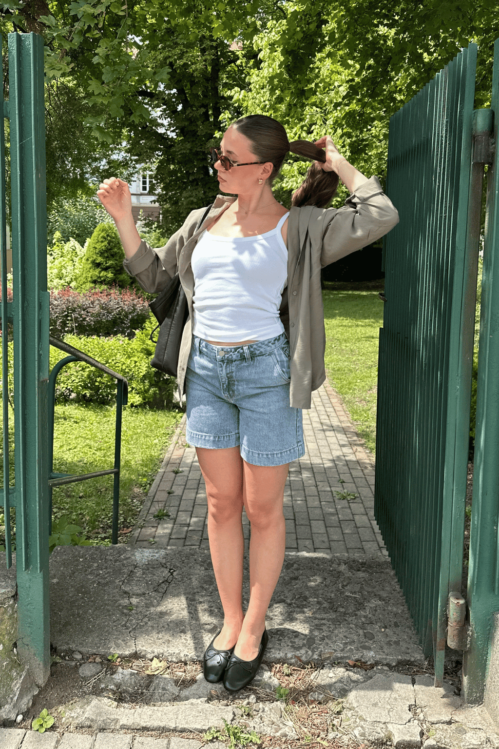 Jen Shorts - denim blu medio