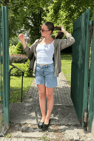 Jen Shorts - denim blu medio