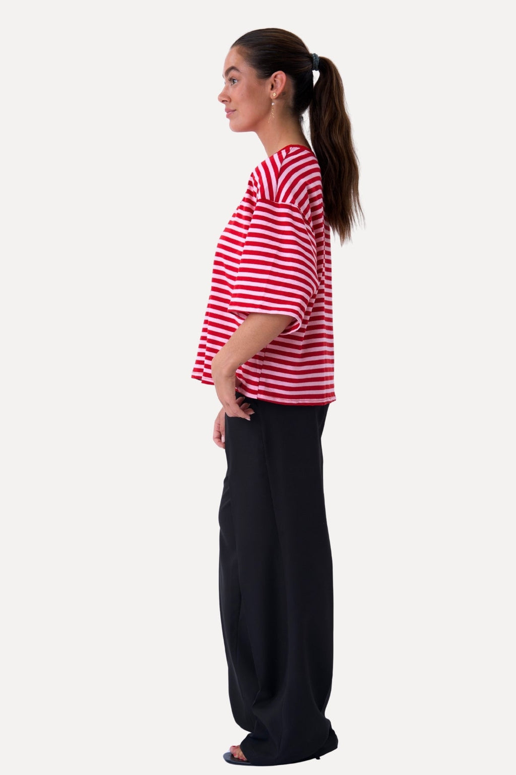 Zoe T-shirt - Red/Light Pink