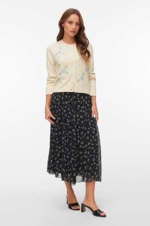 Cardigan con scollo a O Camille - Betulla