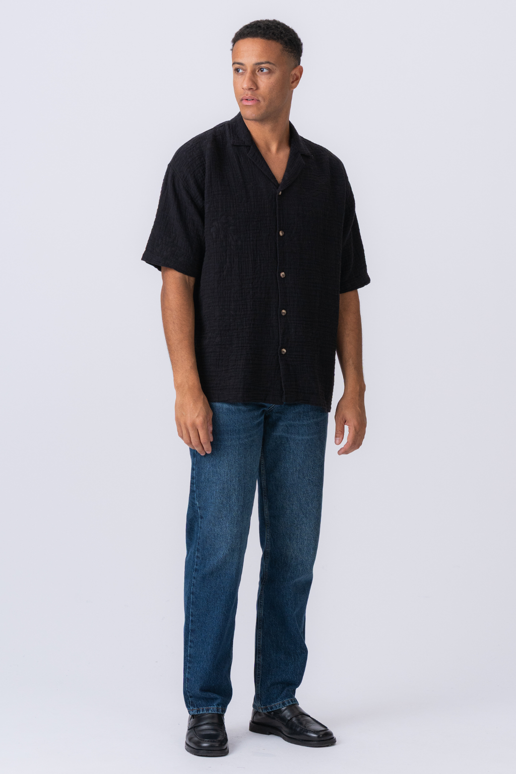 Camicia a maniche corte - Nero