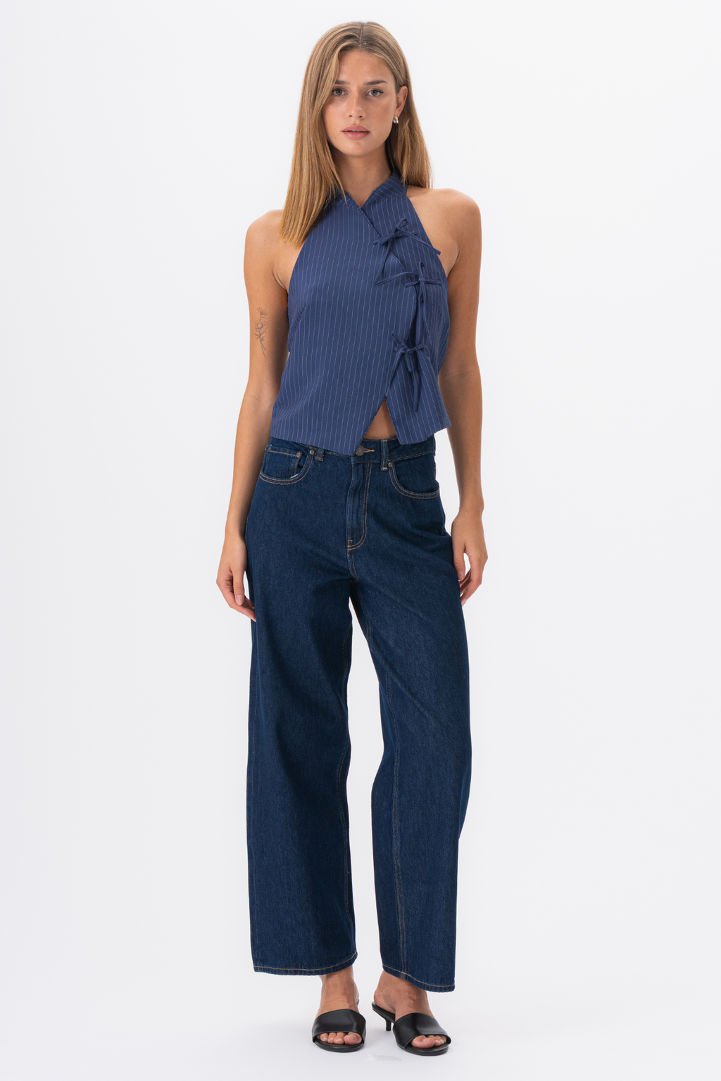 Top a strisce Silva - Navy