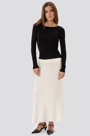 Gonna in maglia Nova - Bianca