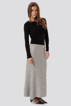 Gonna in maglia Nova - Grigia
