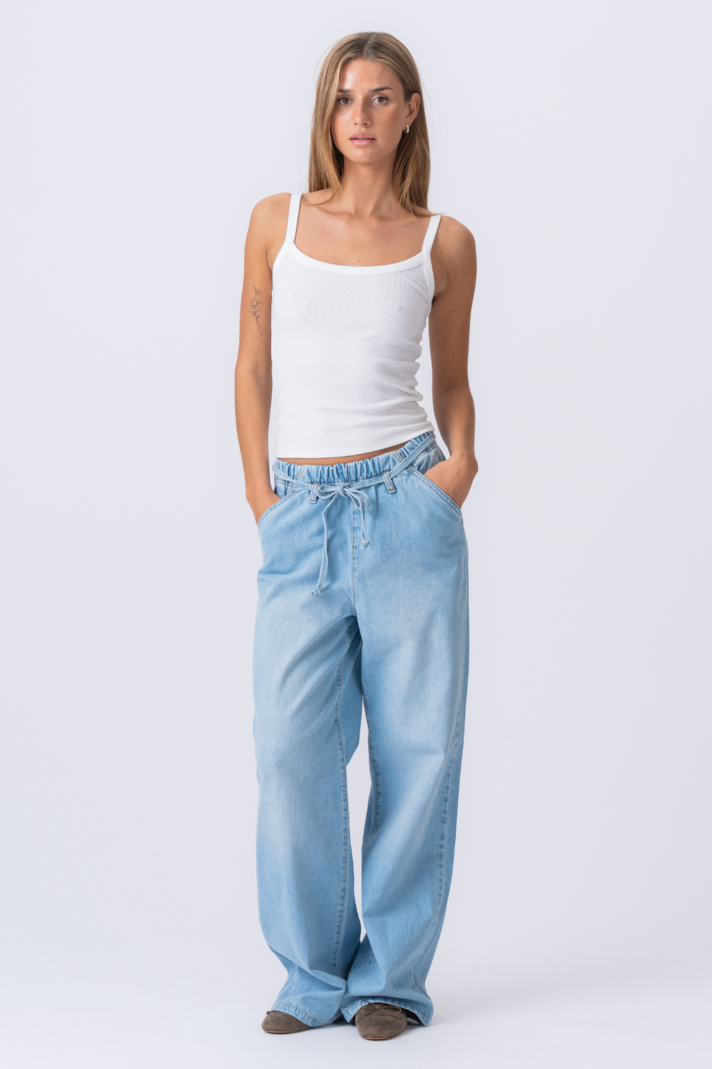 Jeans larghi Nicole - Blu