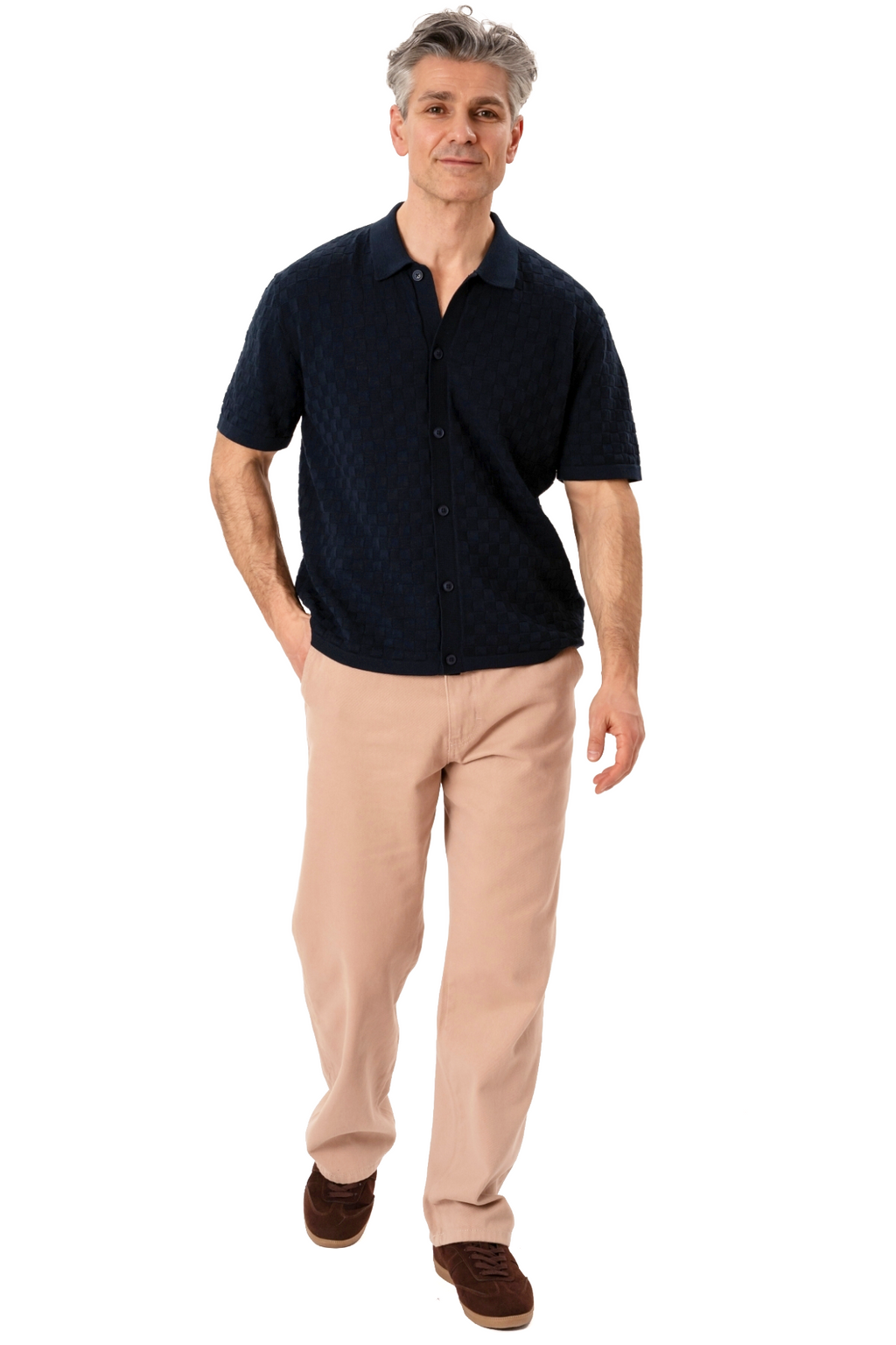 Polo Darin in maglia - Blu marino