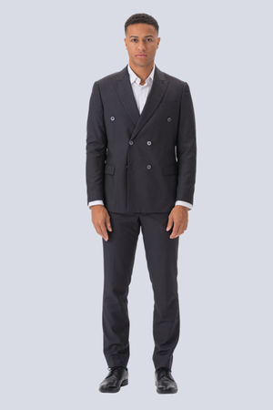 Premium Abito a doppio petto (Nero)