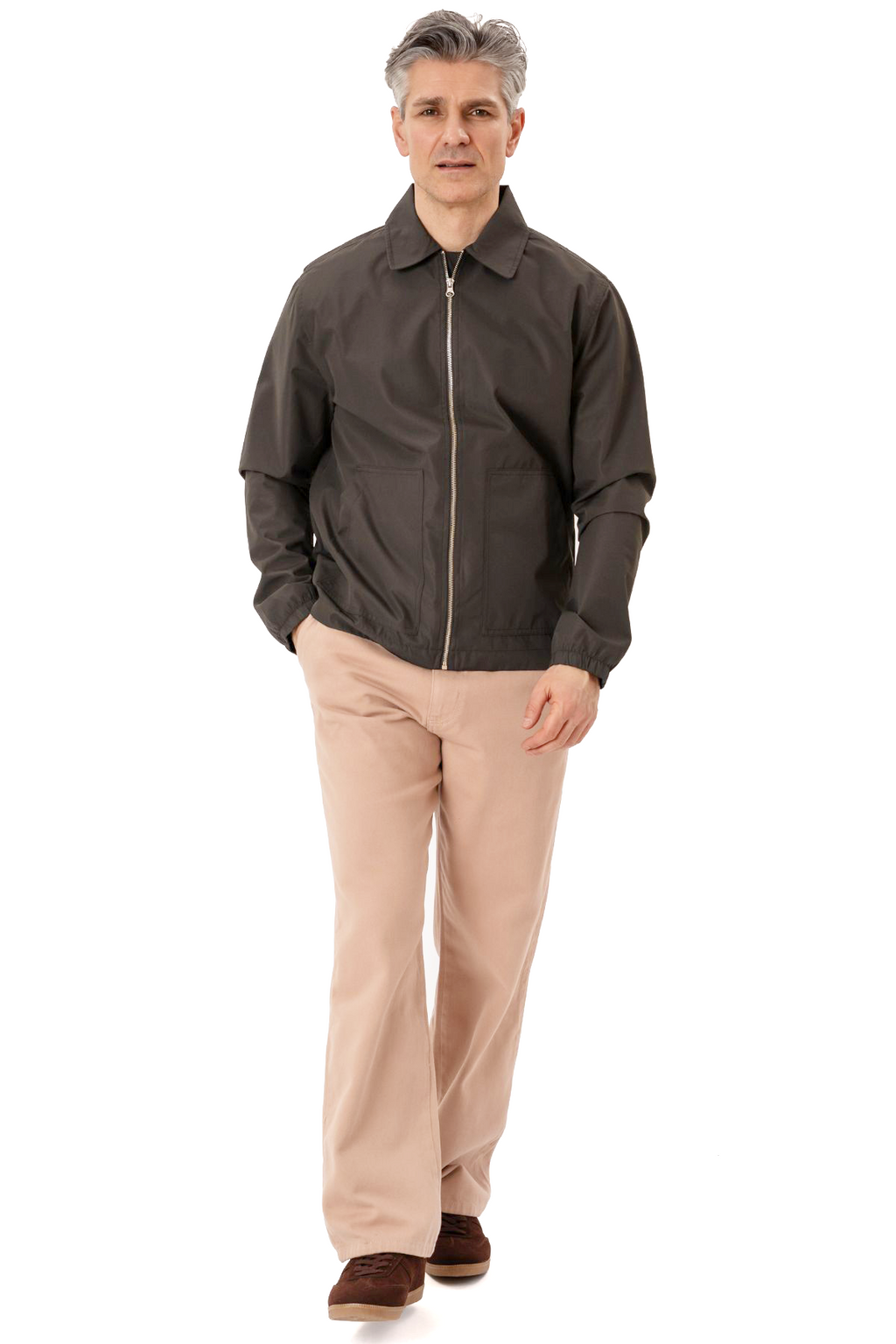 Milan Zipper Jacket - Khaki