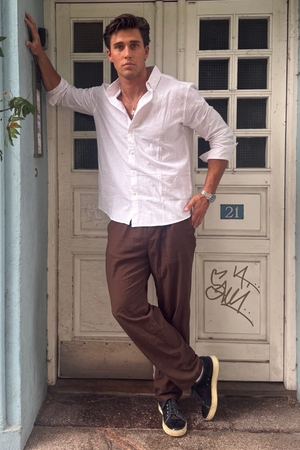 Camicia di lino - bianco