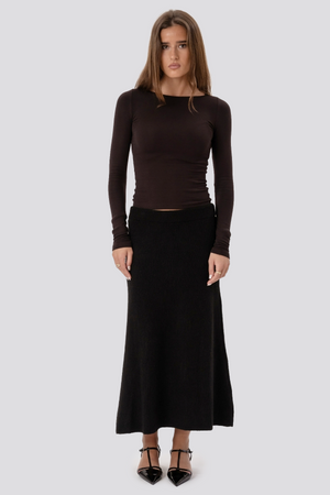 Gonna in maglia Nova - Nero