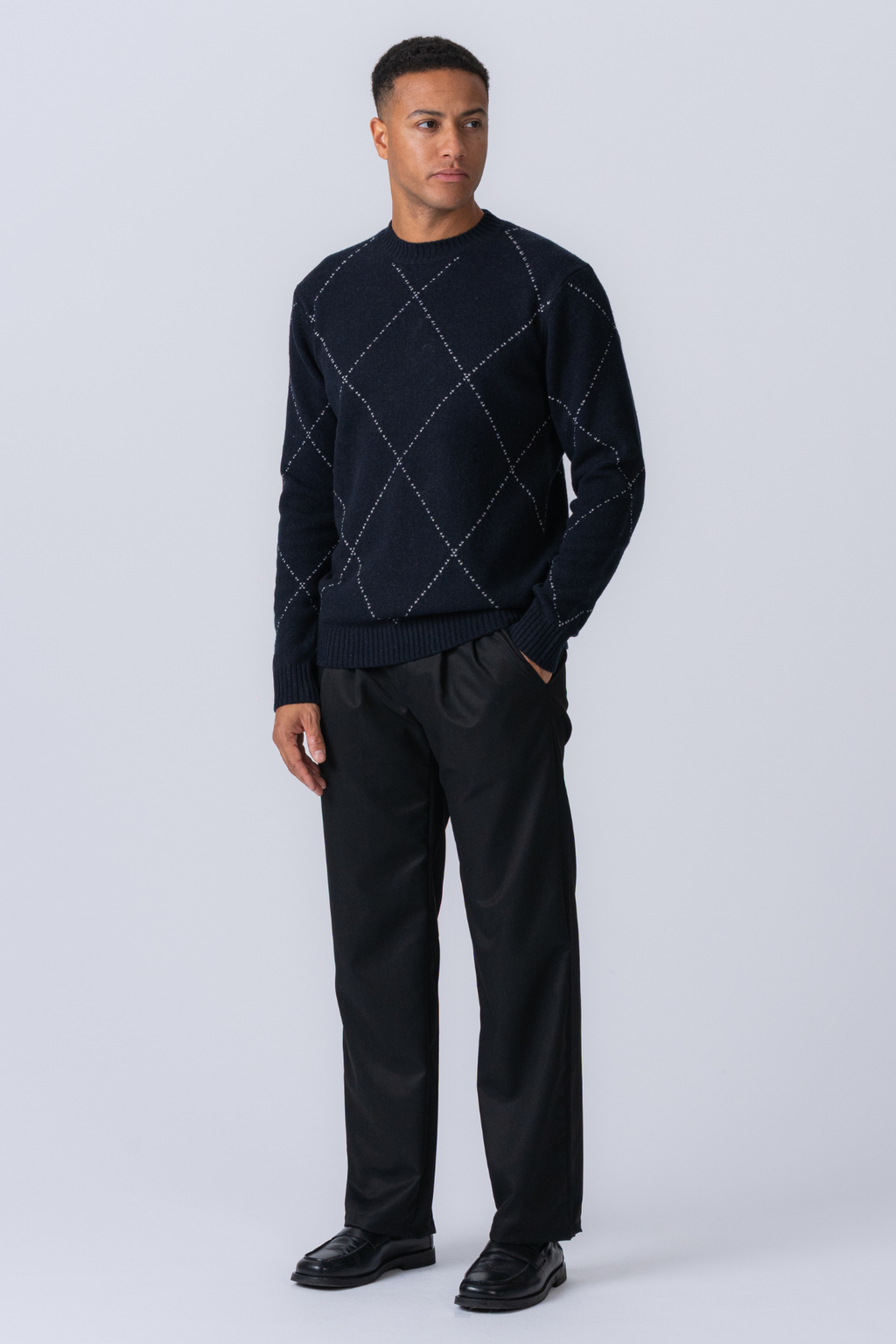 Isaac Wool Knit - Dark Navy